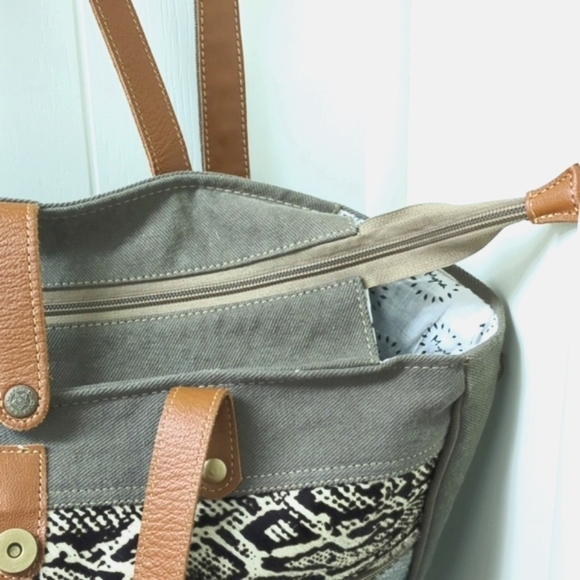 MYRA Aztec Messenger Bag Leather Saddle Blanket Tapestry - Picture 16 of 17